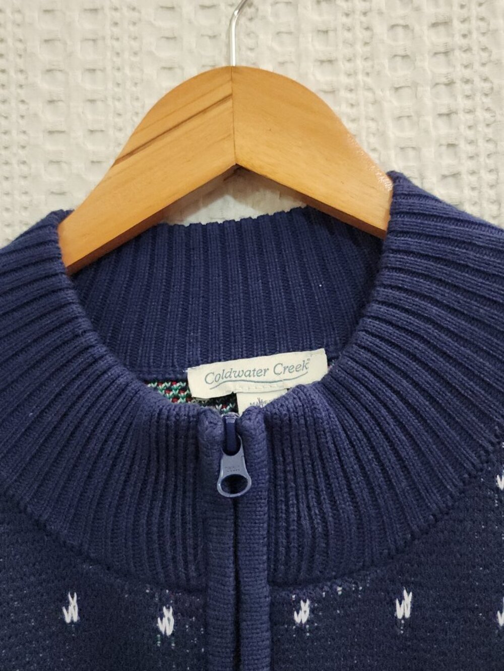 Coldwater Creek Women's Plus Size Scenic Holiday Christmas Zip Up Sweater 3X - Picture 10 of 14